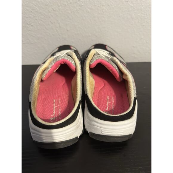 Champion Women's Margaret Black/Pink Running Lace-Up Shoes Sneaker 10W slip on - Picture 3 of 5